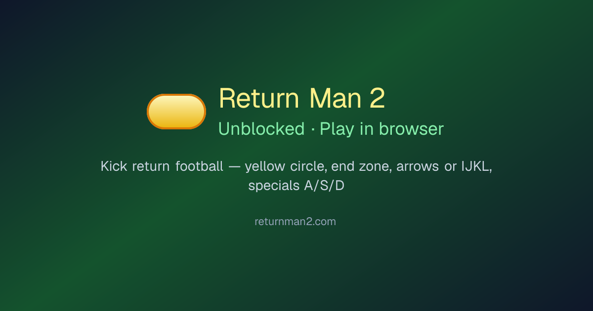 Return Man 2 Unblocked | Play Free Online in Browser